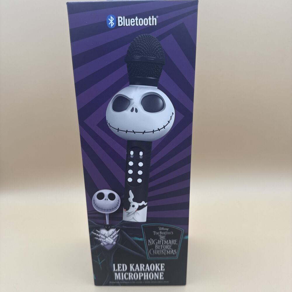 Nightmare Before Christmas Bluetooth LED Karaoke Microphone - New Sealed